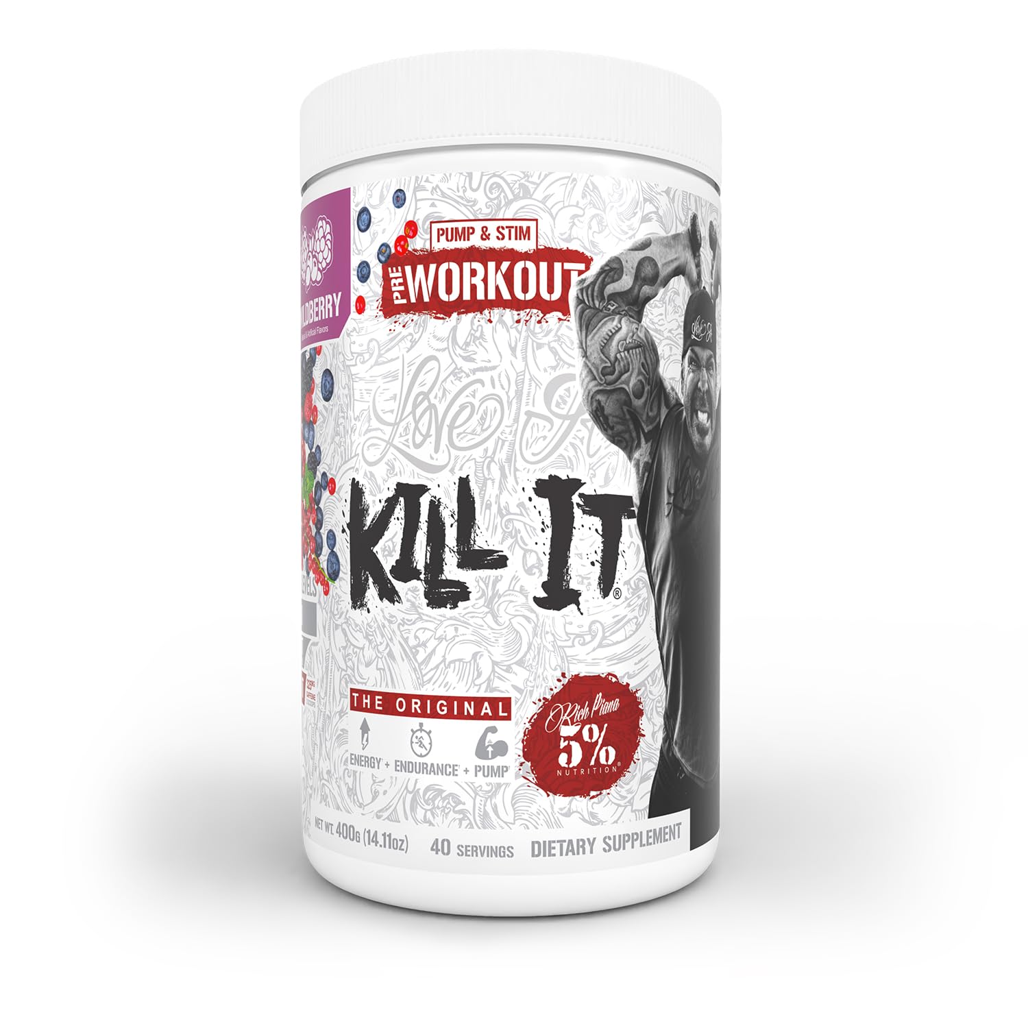 Amazon.com: 5% Nutrition Rich Piana Kill It Pre Workout Powder w