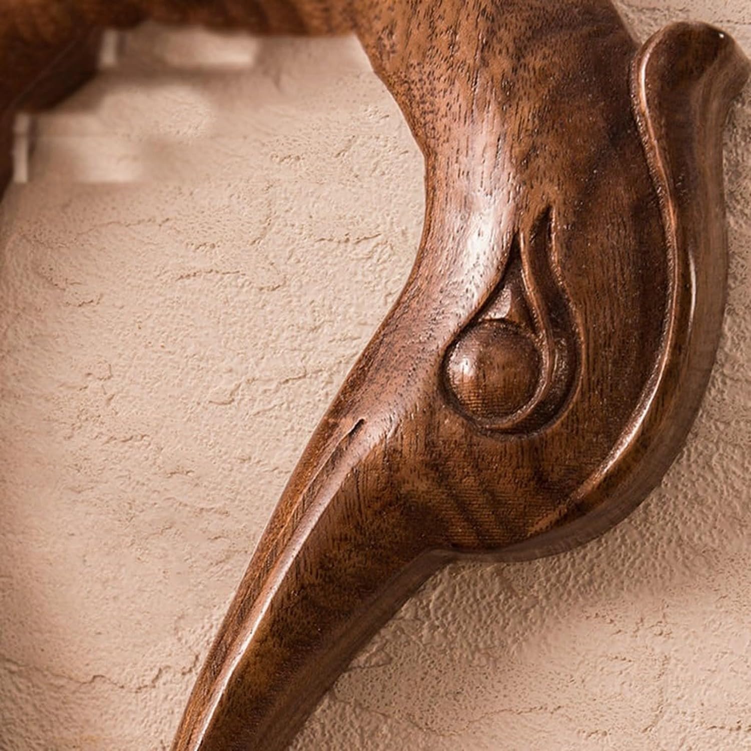 Swan Shaped Wood Wall Hook Coat Rack Brass Finish Mount Left Side Walnut Hanger Rail Mounted Decorative Hooks for Hanging Coats Jackets Clothes Hats Backpacks i, Brown, right