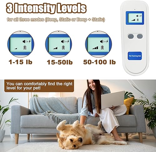 Miniatura 3 de SUNWAYES Scat Mat - Almohadilla electrónica de entrenamiento para mascotas en interiores una almohadilla de entrenamiento de absorción de impactos