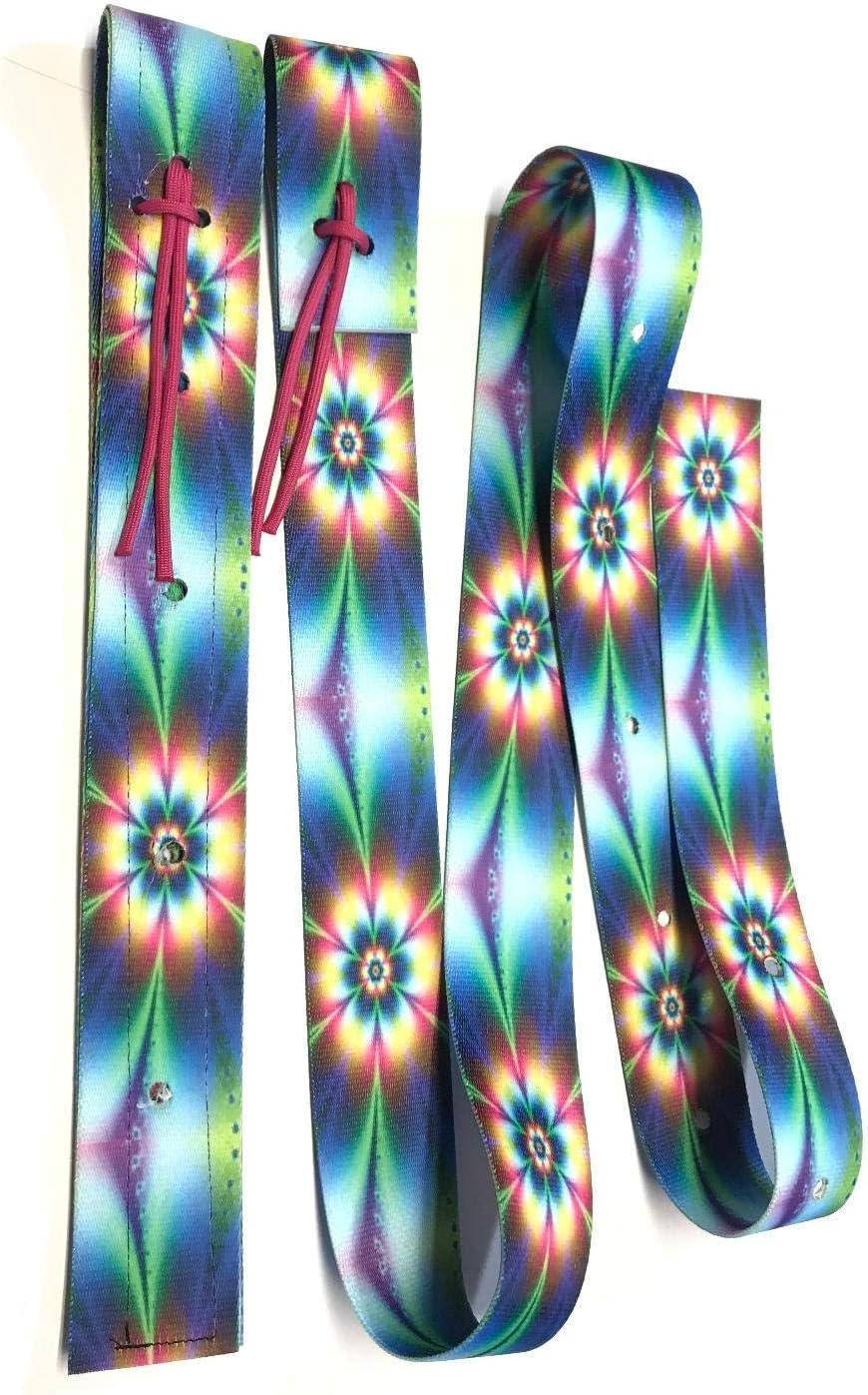 cinch strap set latigo flower tie dye