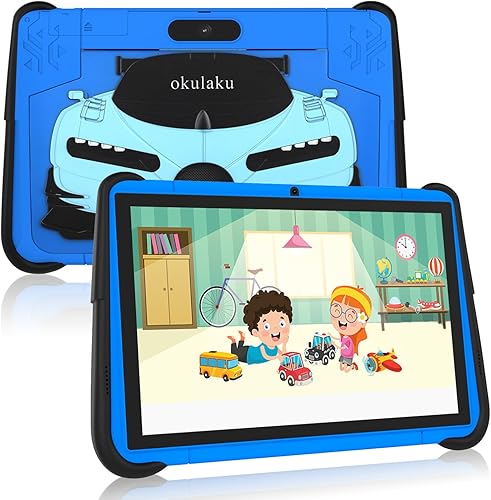 Tableta para niños con Android de 10 pulgadas para niños, tableta de aprendizaje con WiFi, doble cámara, tableta para niños pequeños de 32 GB con