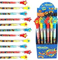 Vista 1 de TINYMILLS 24 Pcs Superhero Text Multi Point Stackable Pencil with Eraser for Superhero Birthday Party Favor Prize Carnival Goodie Bag Stuffers
