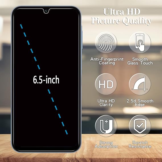 Pokolan 2+2 Stück Sichtschutz für Samsung Galaxy A15 5G Panzer Schutz Glas