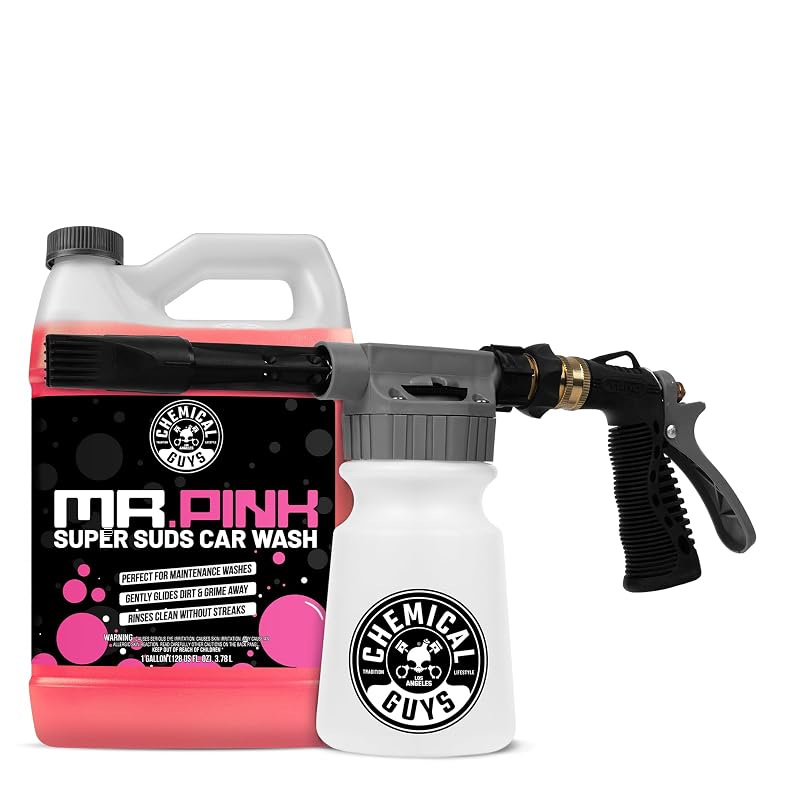 Kit Foam Blaster EZ com Pistola de Espuma para Mangueira e Sabão Automotivo Mr. Pink Chemical Guys 3,785 L
