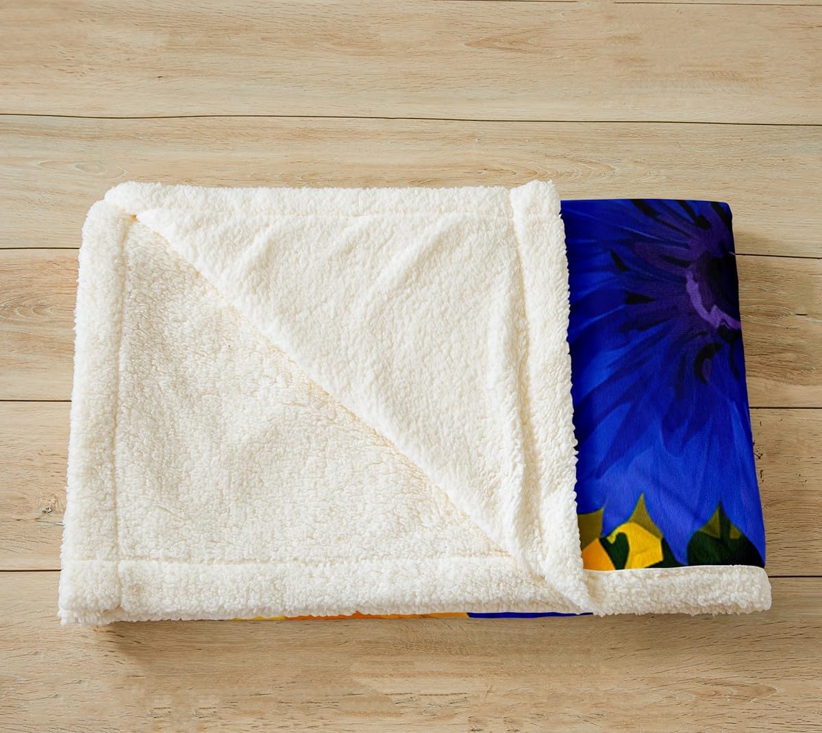 Feelyou Sunflower All Season Bed Blanket Throw 50"x60" Floral Nature Themed Flannel Fleece Throw Blanket for Bed Sofa Couch Blossom Flowers Daisy Pattern Sherpa Blanket Room Decorations Plush Blanket