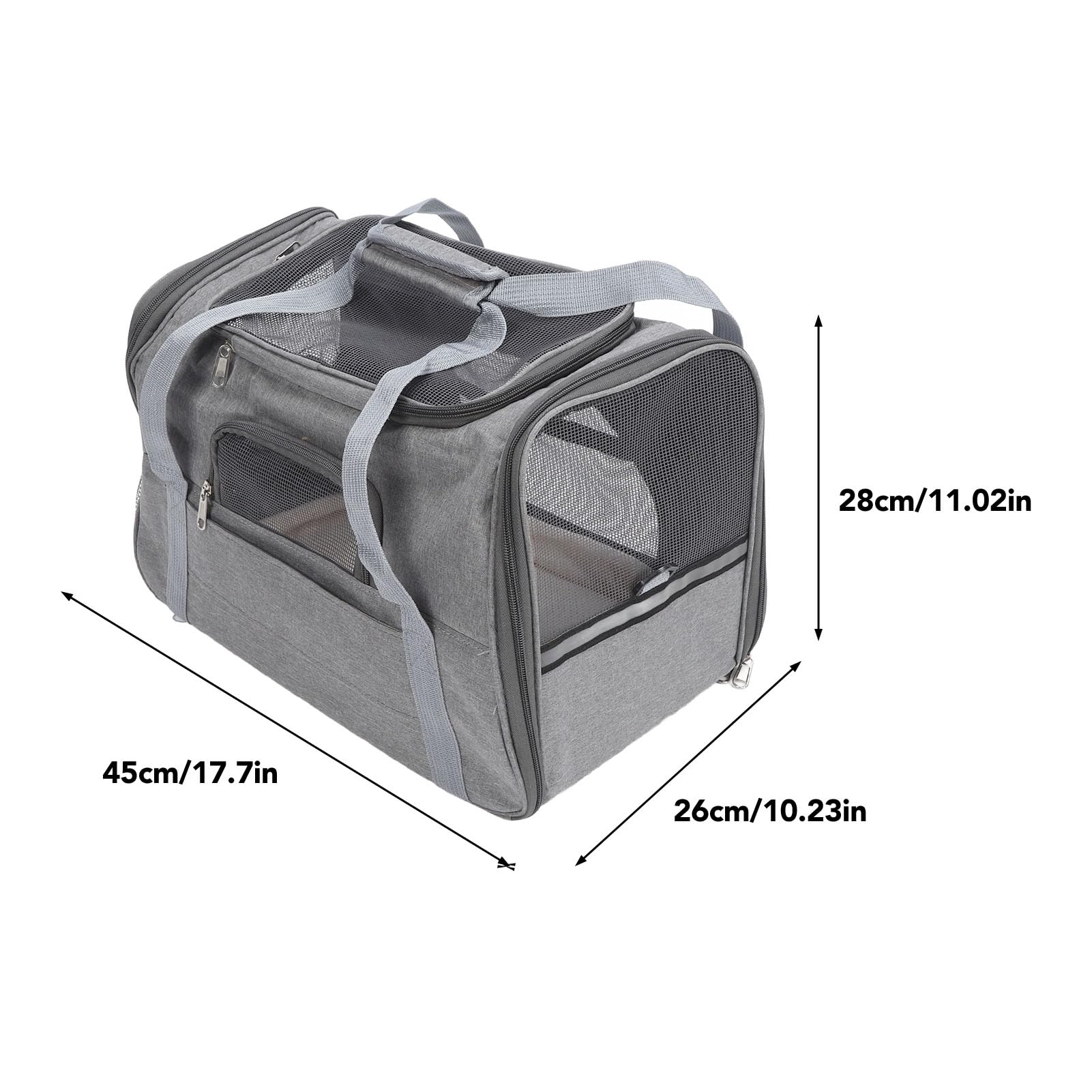 Borsa da Trasporto per Gatti, Borsa Morbida da Trasporto per Animali Domestici per Campeggio all'aperto (GREY)
