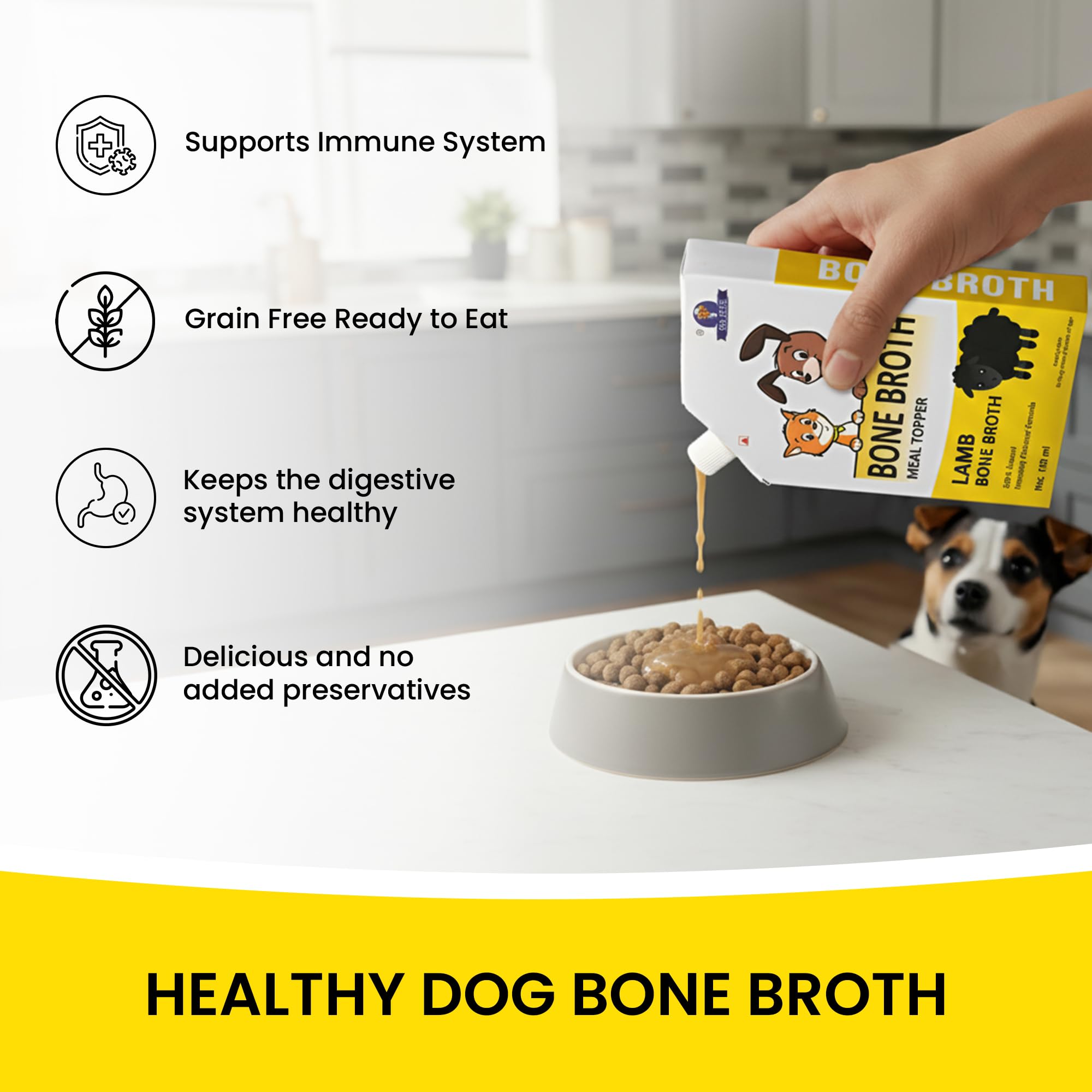 Dr.Pets Fish Bone Broth for Cats & Dogs (100ml) Food Topper, Human Grade Preservative Free, Cat/Dog Wet Food Soup for All Life Stages, Natural Supplements with Natural Collagen Pack of 1 2