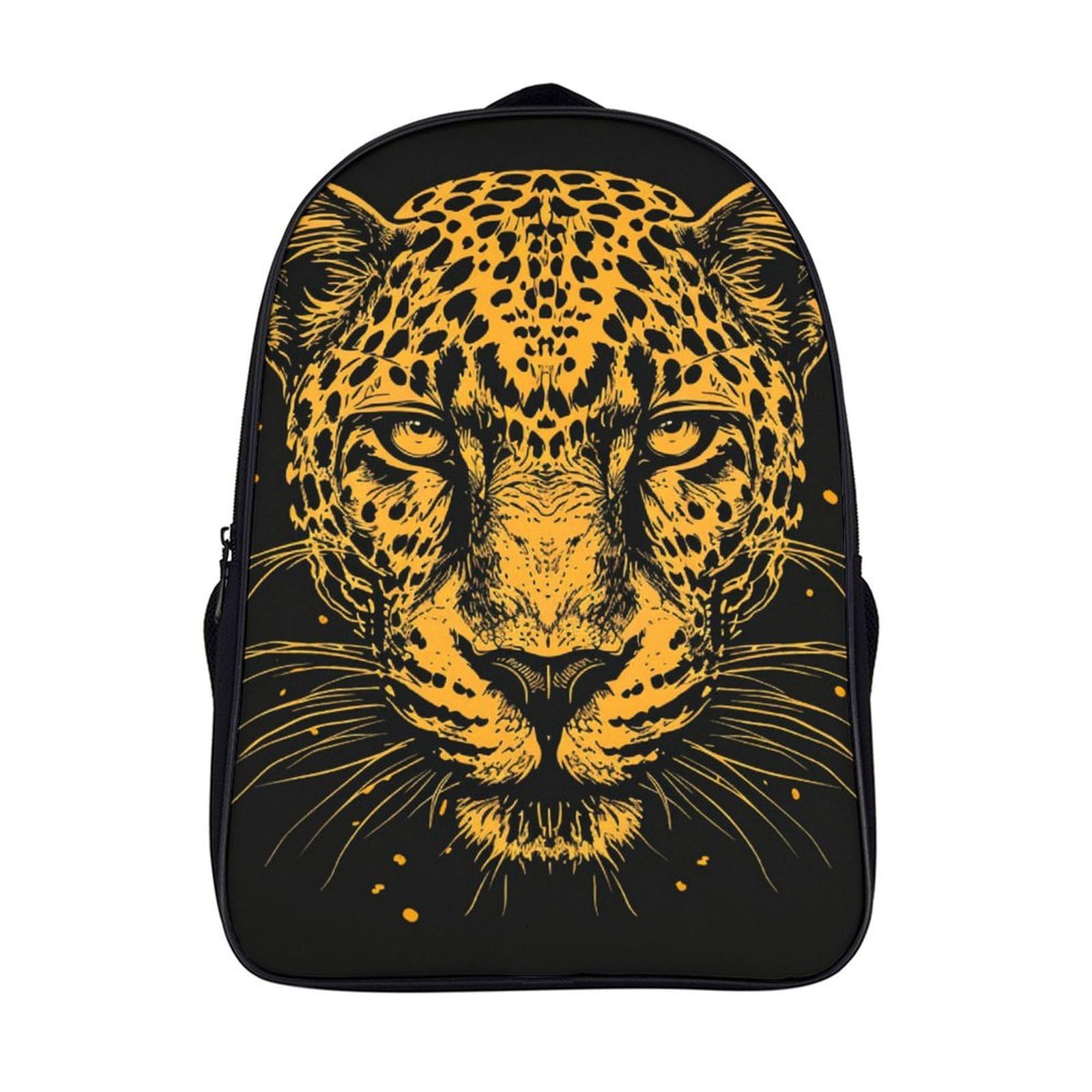 Mochila infantil impermeable con estampado de leopardo juvenil y gran capacidad 7