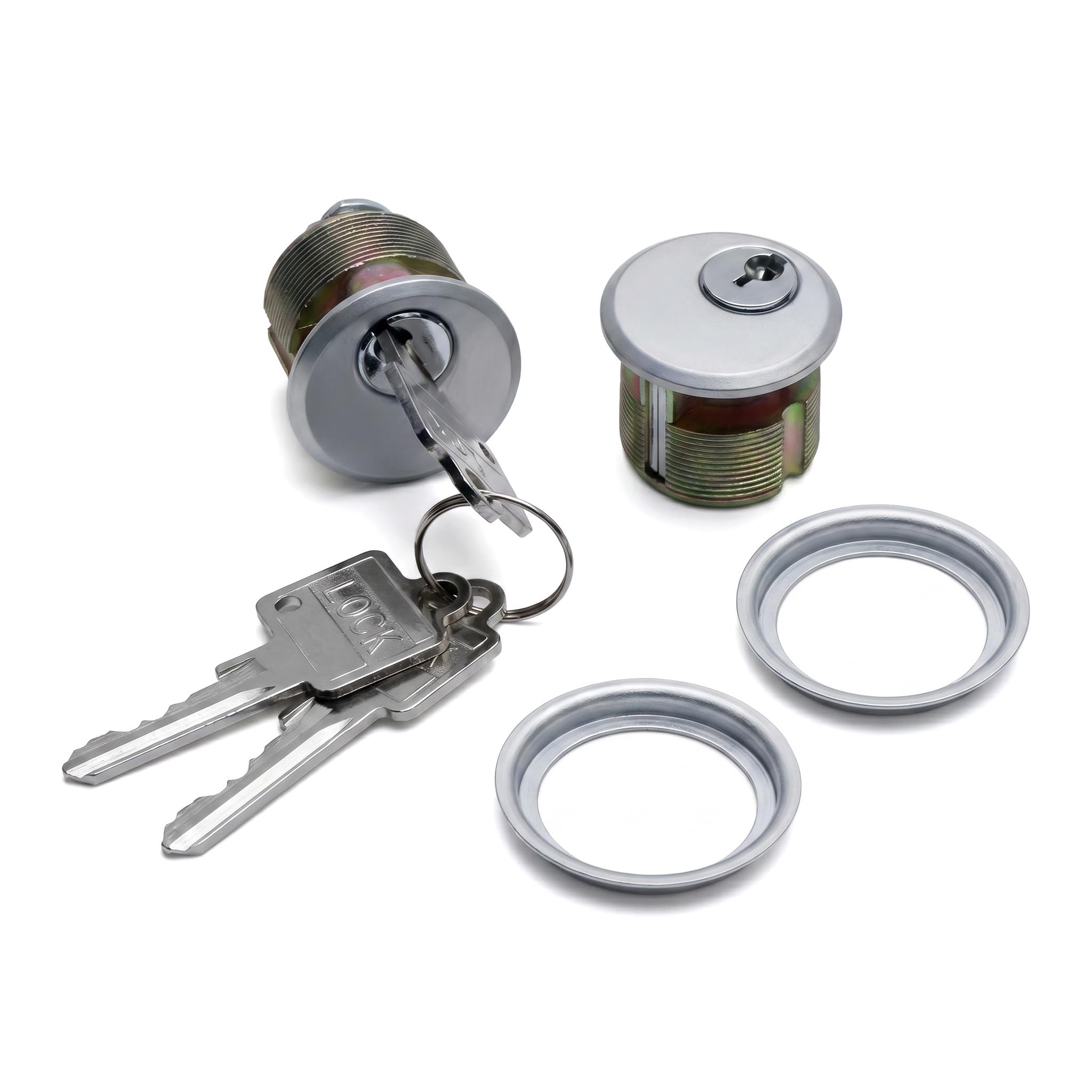 Commercial Storefront Door Mortise Lock Cylinders with Keys 2-Pack