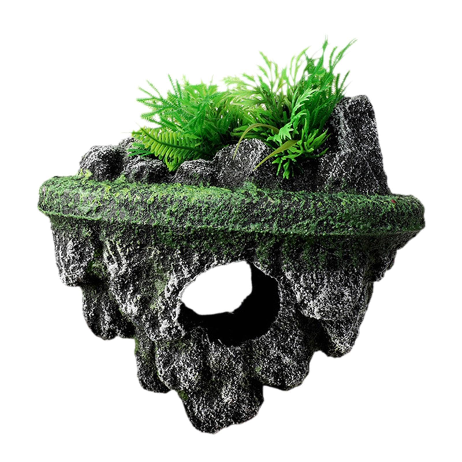 F Fityle Aquarium Decor Floating Rock Aquarium Rock Premium Landscape Suspended Rock for Tank Aquarium Snails Betta Landscaping, L