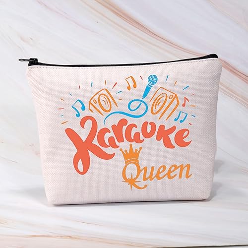 Miniatura 5 de BDPWSS Karaoke Queen Bolsa de maquillaje para amantes del karaoke, regalo de noche de karaoke, regalo divertido para cantar, regalo para fanáticos