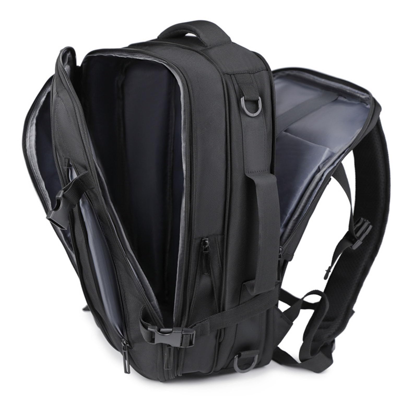 Luqeeg Sacs à Dos à Compression Sous Vide Compartiment Séparé pour Vêtements Secs et Humides Paquet Dos Cabine en Tissu Oxford Sac de Voyage Plat 180 Degrés pour L'université
