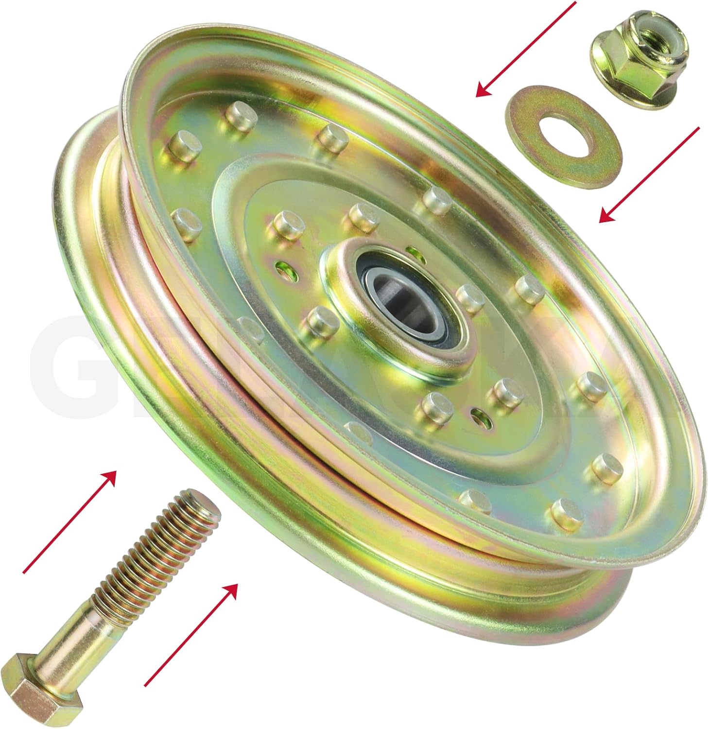 GELASKA 3 Pack 1-633109 Idler Pulley Replaces 1-633109 126-7685 132-9424 116-4667 539102610 for eXmark 60 inch, eXmark Lazer Z Mowers, Toro 48 inch Z400 Z500 Z528 Z553 Z555 Z560 Z580 Z Master Mowers