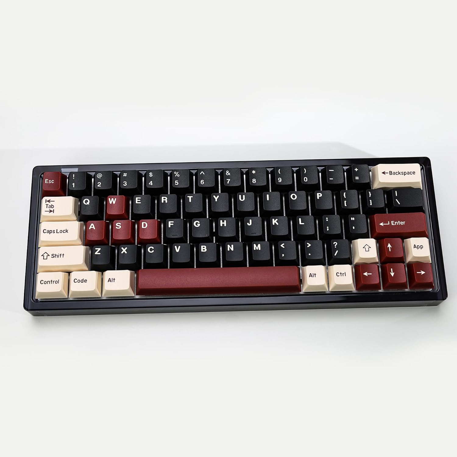 Rome PBT Double Shot Custom Keycap Set,174 Keys Black Gaming Key Caps Keycaps 60 Percent Cherry Profile Keycaps for 61/64/68/84/87/100/104/108 Mechanical Keyboard