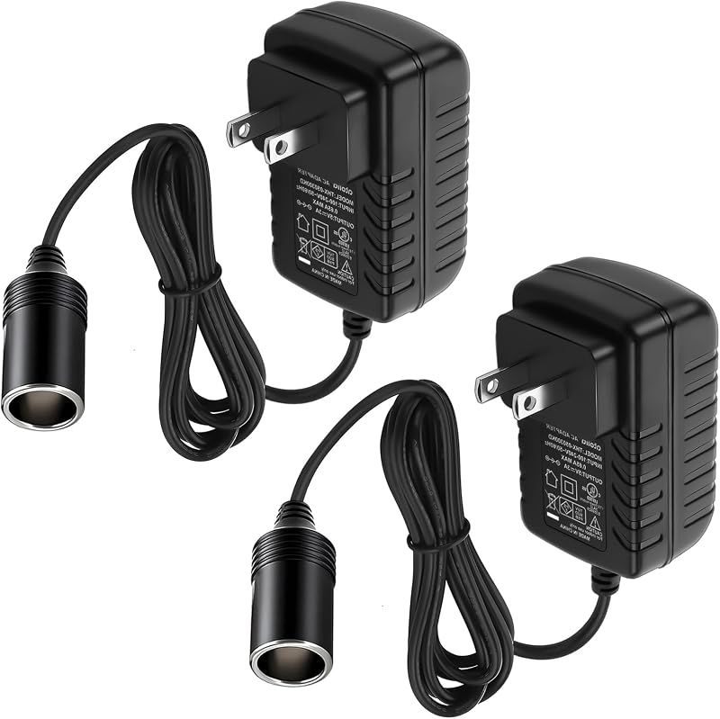 Conversor AC/DC LBSC 100-240 V para 12 V 2 A, 24 W com plugue de acendedor – 2 unidades