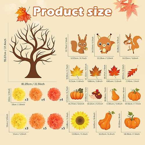 Miniatura 2 de Juego de tablones de anuncios de árbol de primavera para aula, recortes de árbol verde 3D de primavera con pompones de papel, cortes de papel para