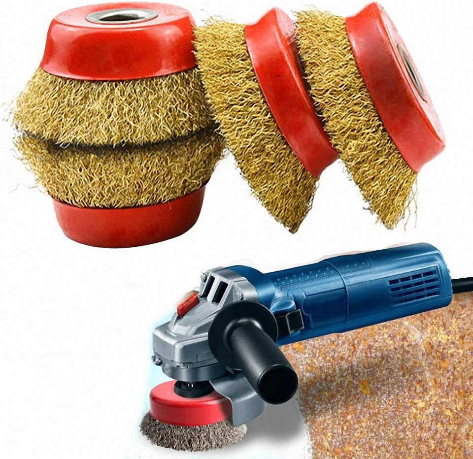 4pcs Grinding Wire Brush Metal Rust Removal Polishing Wheel Copper Wire