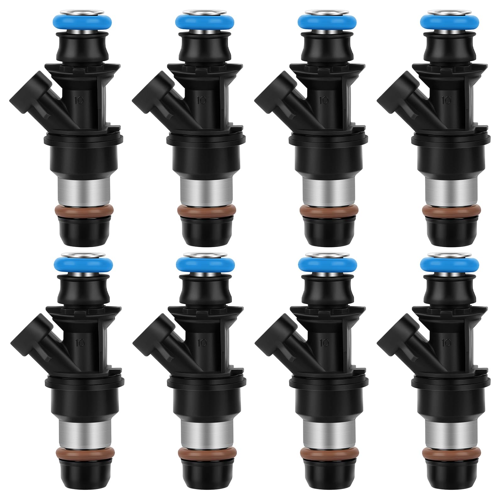 SCITOO 8Pcs 4 Holes Fuel Injectors fit for 2004 for Buick for Rainier, for 2002-2006 for Cadillac for Escalade, for 2002-2004 for Chevy for Avalanche