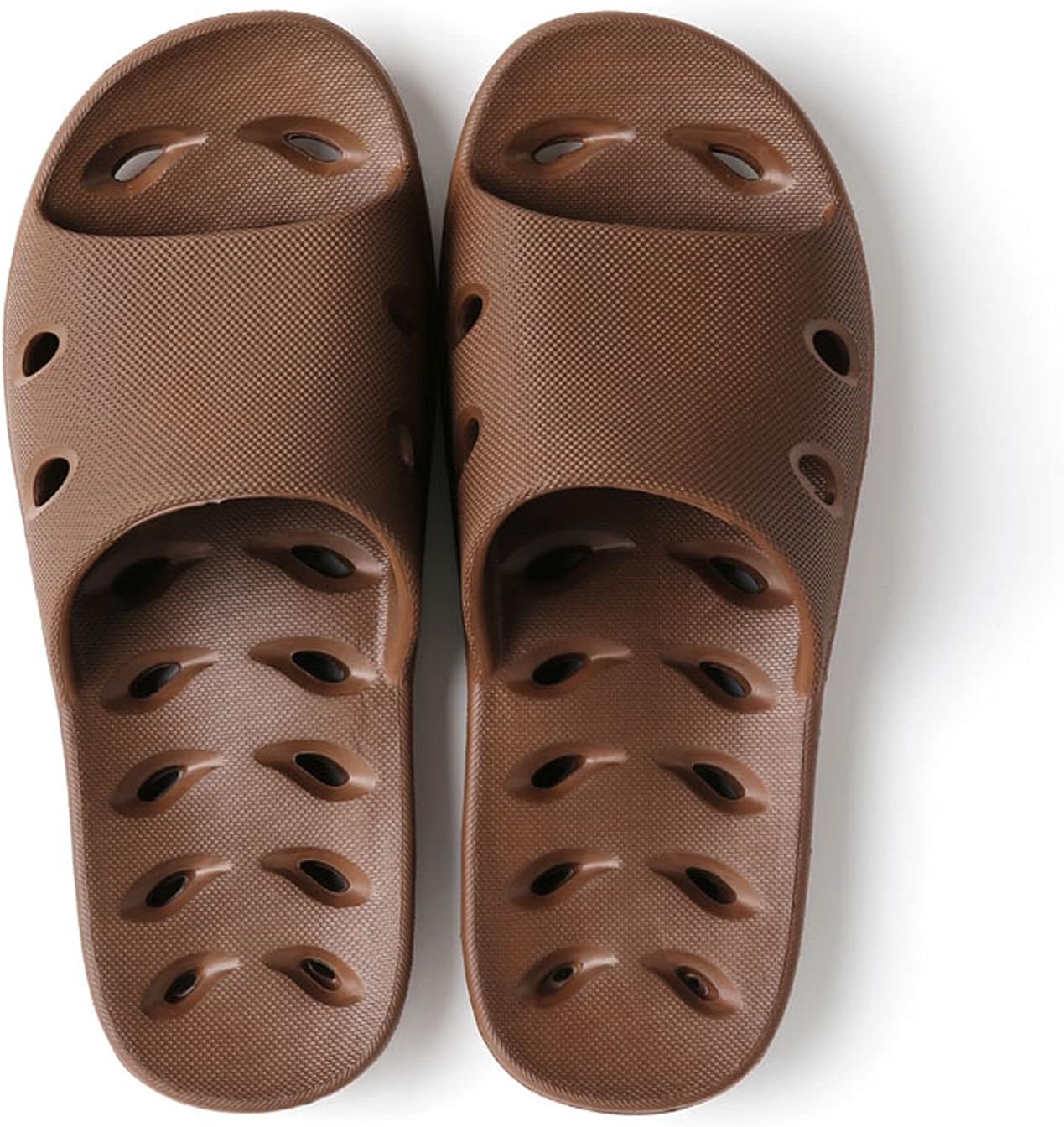 Bathroom Sandals Mens Shower Shoes Dry Quickly Deodorant Bath Slippers Non Slip Soft Bottom Drainage Hole for Indoor Home Bedroom Pool Spa Guest College Dorm Shower Sandals ( Color : Brown , Size : 43