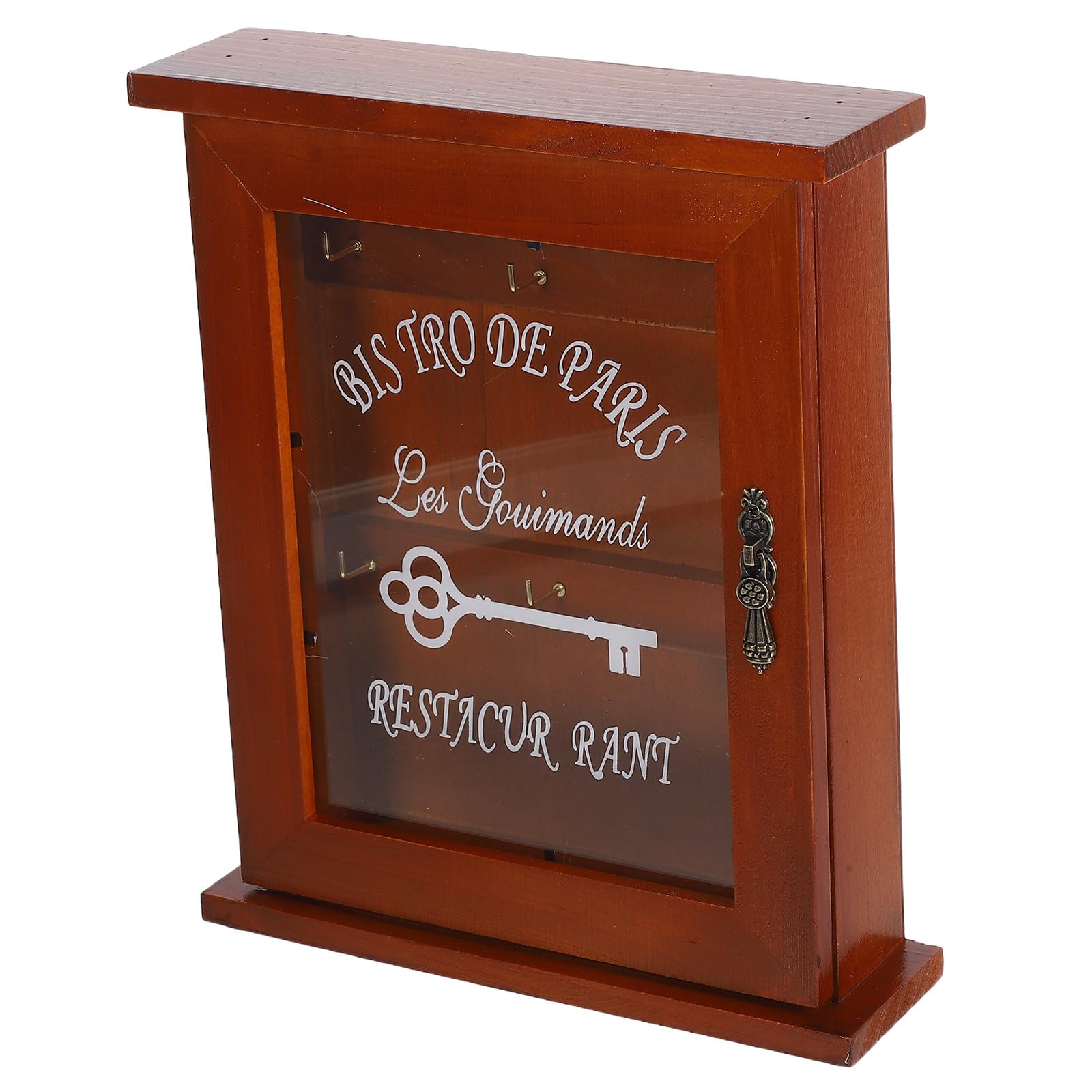 Caja de almacenamiento de llaves de madera para no perder los llaveros en la entrada de casa