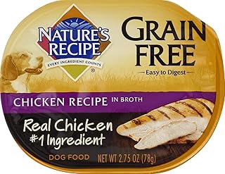 Nature's Recipe Grain Free Chicken Recipe in Savory Broth Wet Dog Food, 2.75 oz. Cup