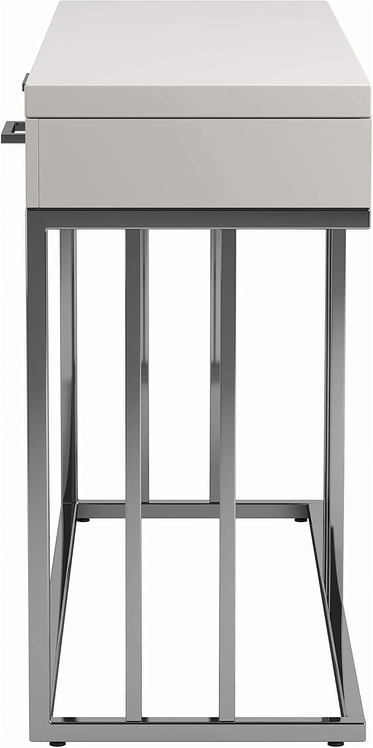 Coaster Furniture Sofa Table Italian White and Rose Brass 723139