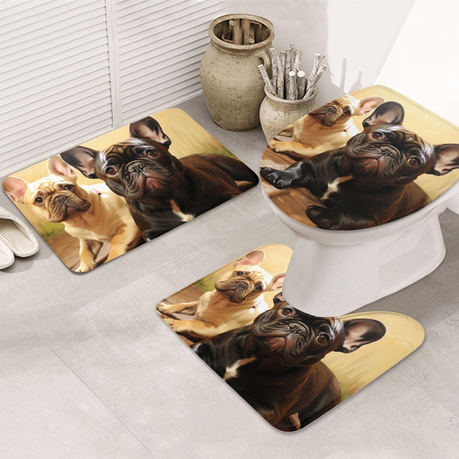 Tapis de salle de bain en forme de U pour des matins doux au réveil