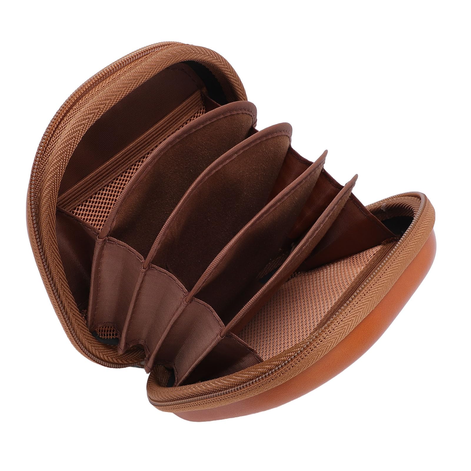 Camera Filter Storage Bag PU Leather 5 Layers Shockproof Retro Camera Filter Carry Case for Filters Up to 112mm