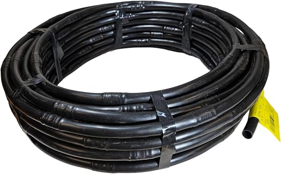Dripworks Drip Irrigation Tube 100 Roll, Black 1/2" Drip Emitter Tubing 9" Spacing, Low Density Polyethylene LDPE