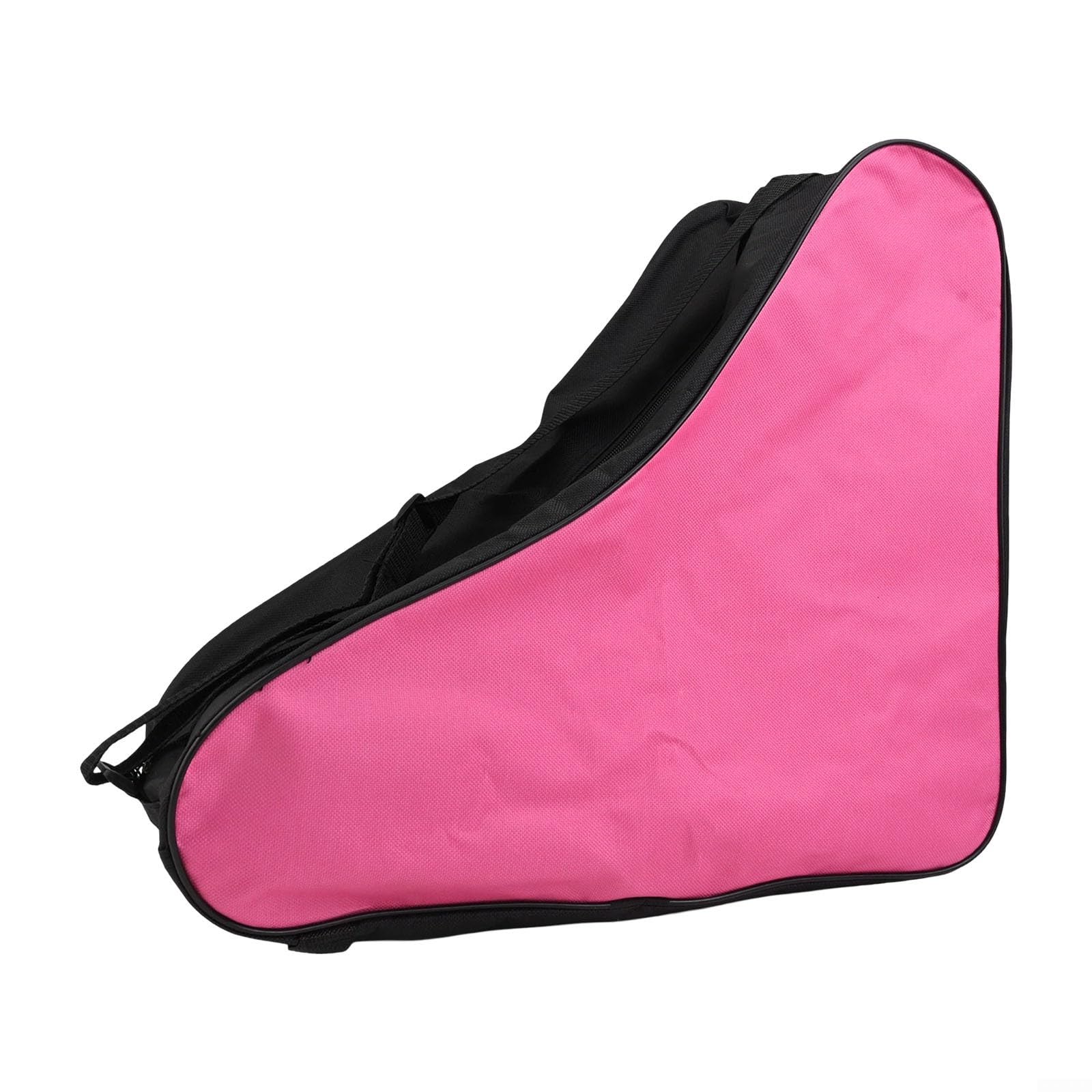 Borsa per pattini a rotelle in tessuto Oxford con spallacci regolabili per un facile trasporto e conservazione (nero e rosa)