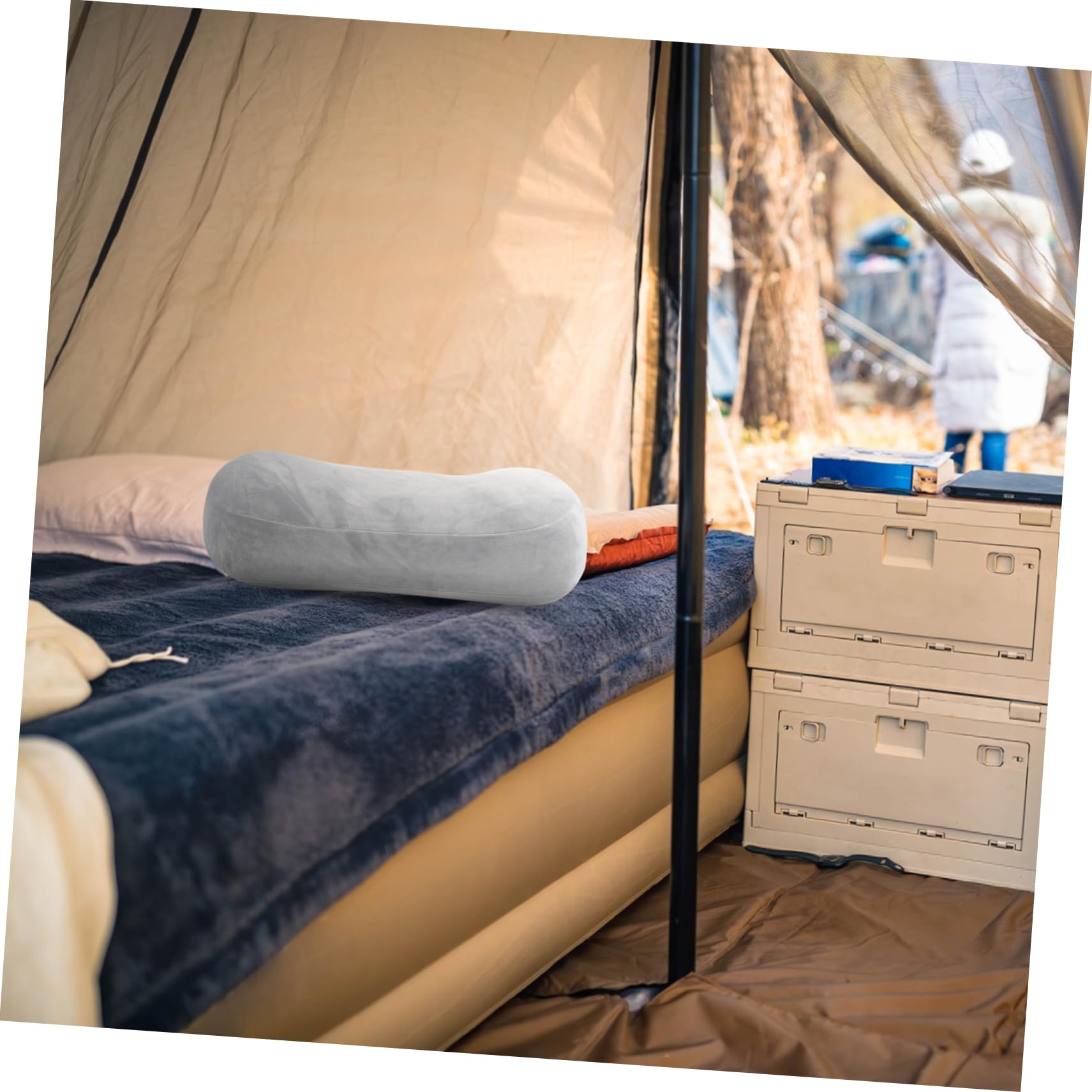 ABOOFAN Almohada de Viaje Portátil de Espuma Viscoelástica Mini 1 Pieza