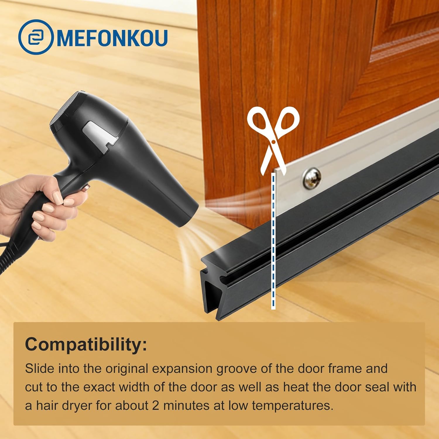 CH9030501 Sweep Replacement for Larson & Pella Storm Doors Expander Sweeps, Storm Door Sweep Seal for Vinyl and Metal Door Sweep Assembly - 2 Specifications Rubber Strip