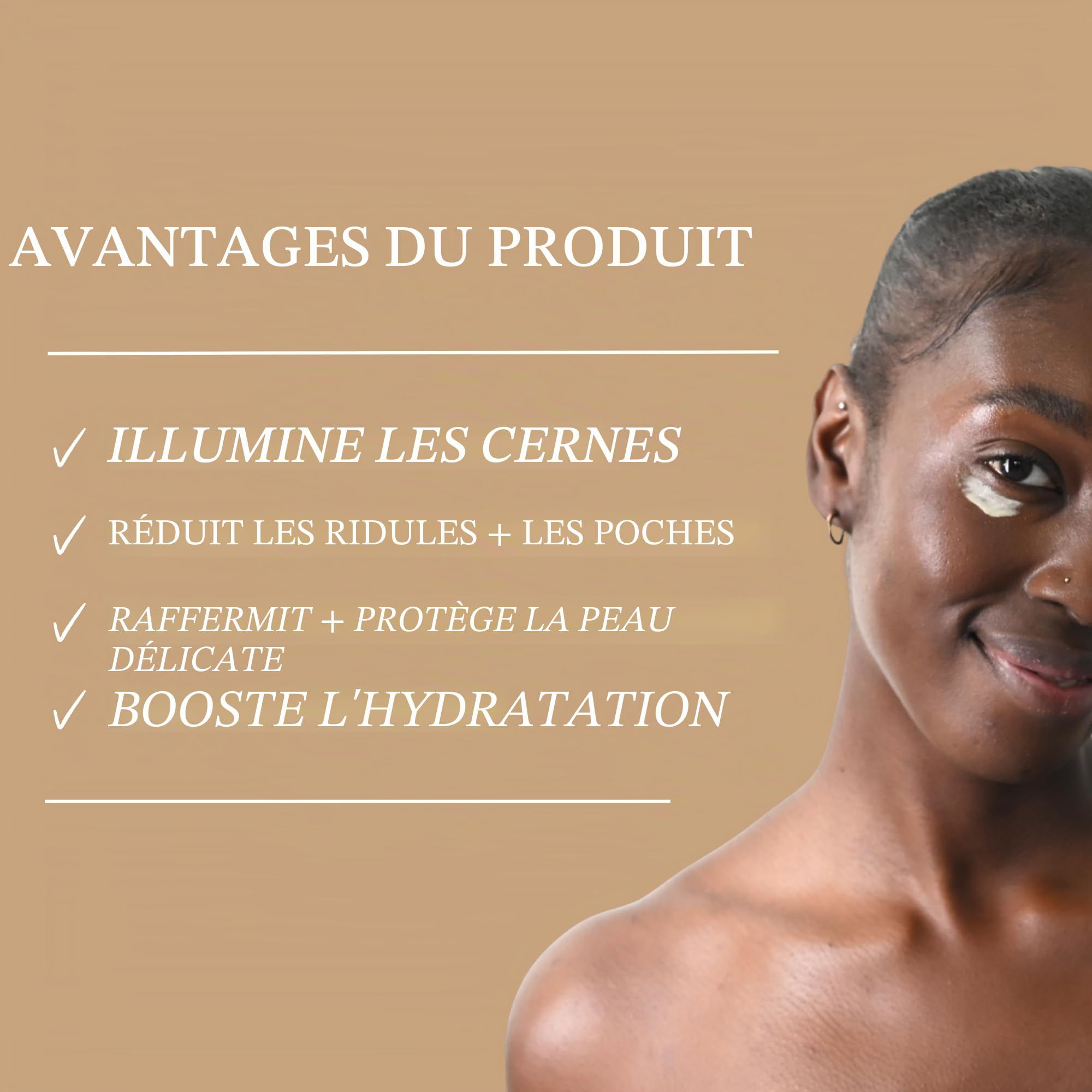 Crème pour les yeux à l’extrait de café UPCIRCLE pour les cernes, les poches et les rides, naturelle, végétalienne + sans cruauté ...