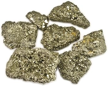 Hypnotic Gems Materials 2 lbs Pyrite Fools Gold Medium Stones from Peru - 1-1.5 Inch Avg - Raw Natural Rough Crystals for Cabbing, Tumbling, Lapidary, Polishing, Wire Wrapping, Wicca & Reiki Healing