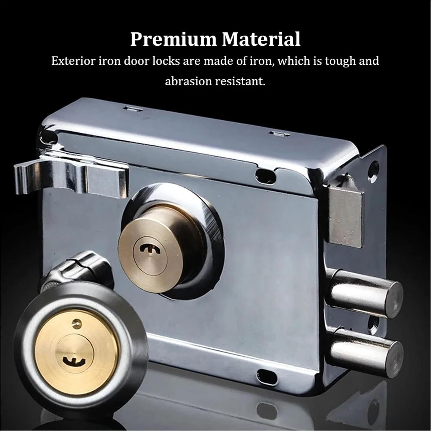 Exterior Iron Door Locks Security Theft Lock Multiple Insurance Lock Wood Gate Lock Hardware Household Indoor Dormitory 1Pcs(Right Open)