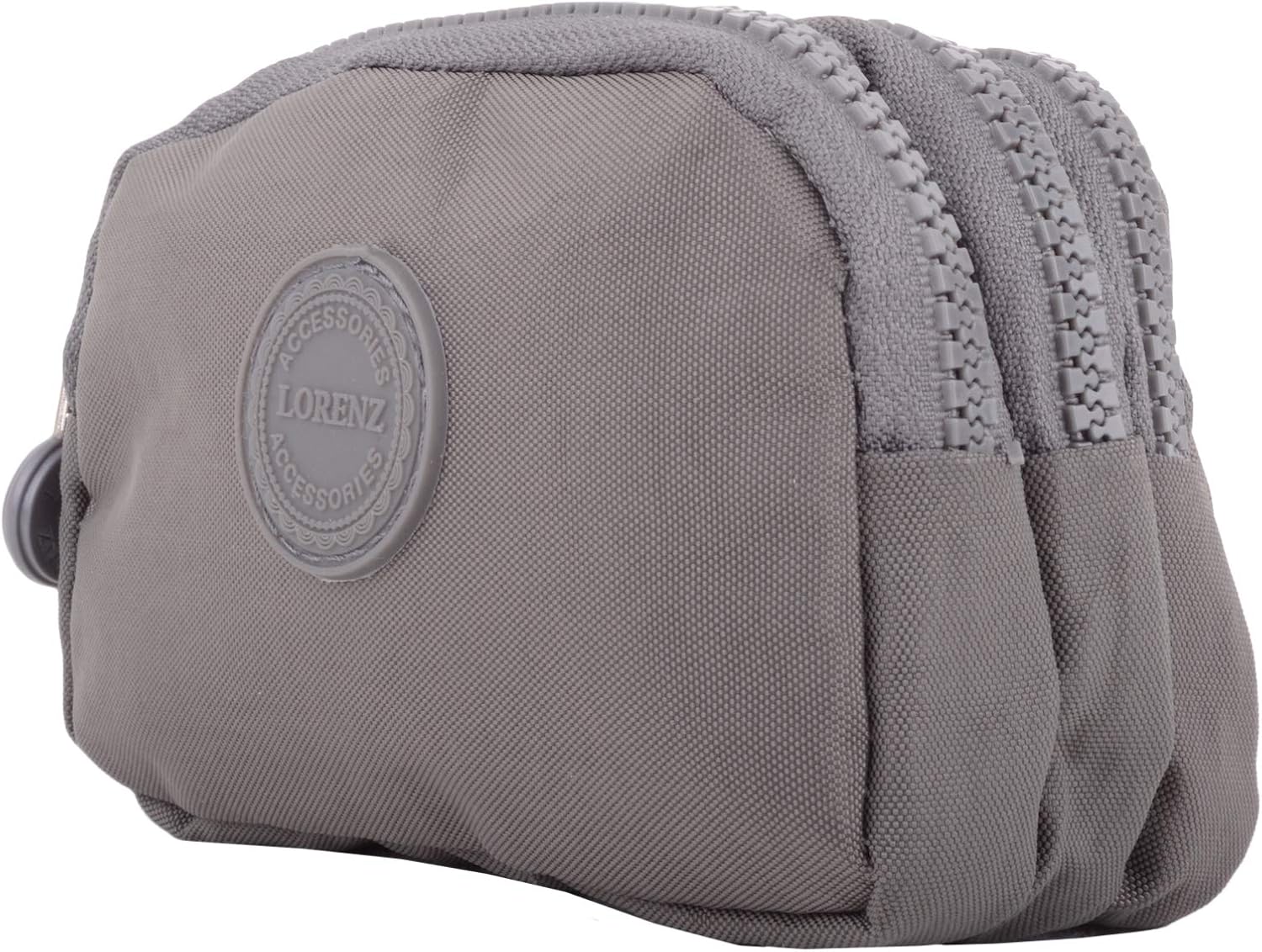 Womens Medium Triple Zip Coin/Money/Purse/Holder/Pouch Wrist Strap - Dark Grey - Image 4