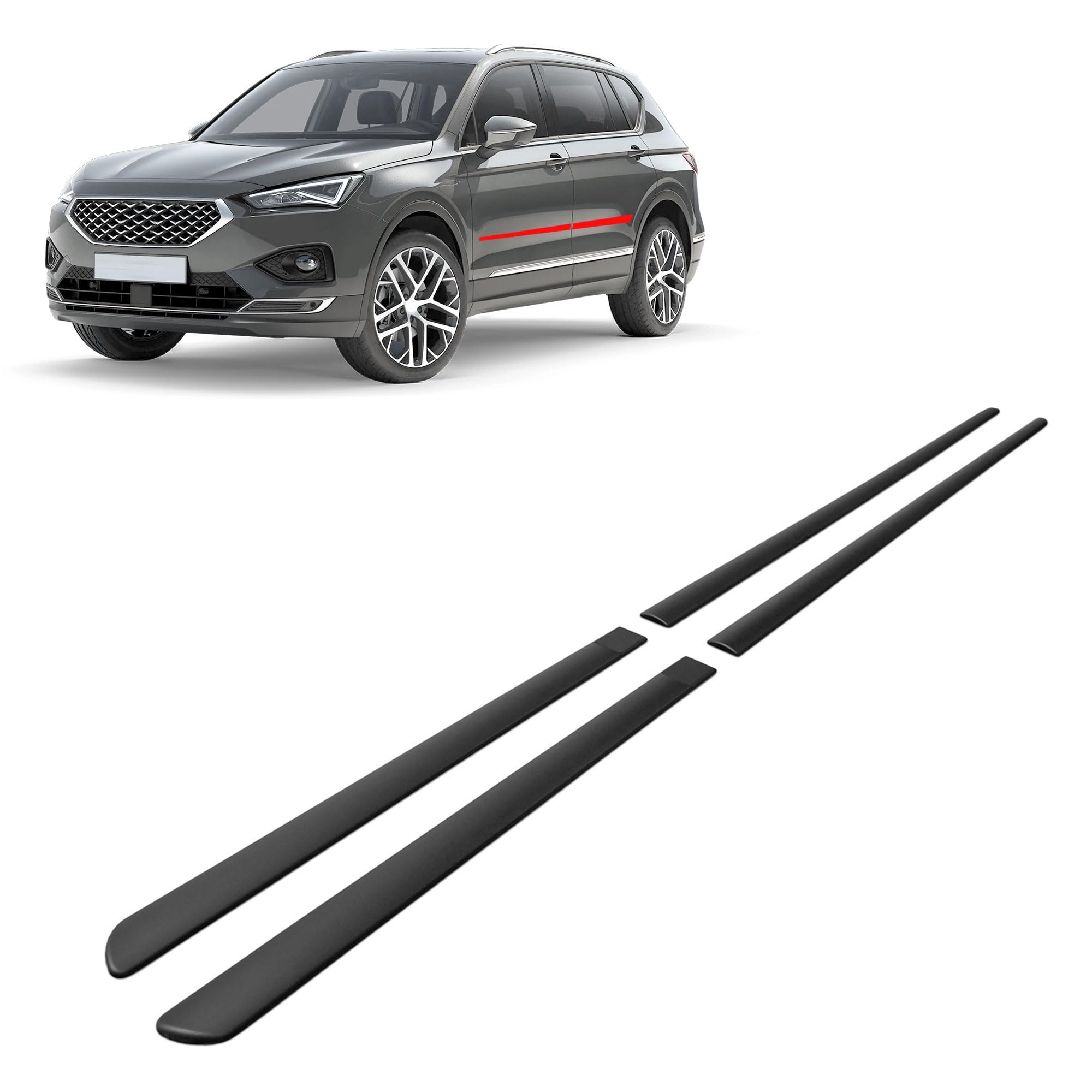 CHROMEMASTER | Modanature Laterali | Compatibile con Seat Torreco dal 2018 | Plastica Le Modanature Laterali Proteggono la Vernice Della Portiera Dell'auto da Graffi e Danni