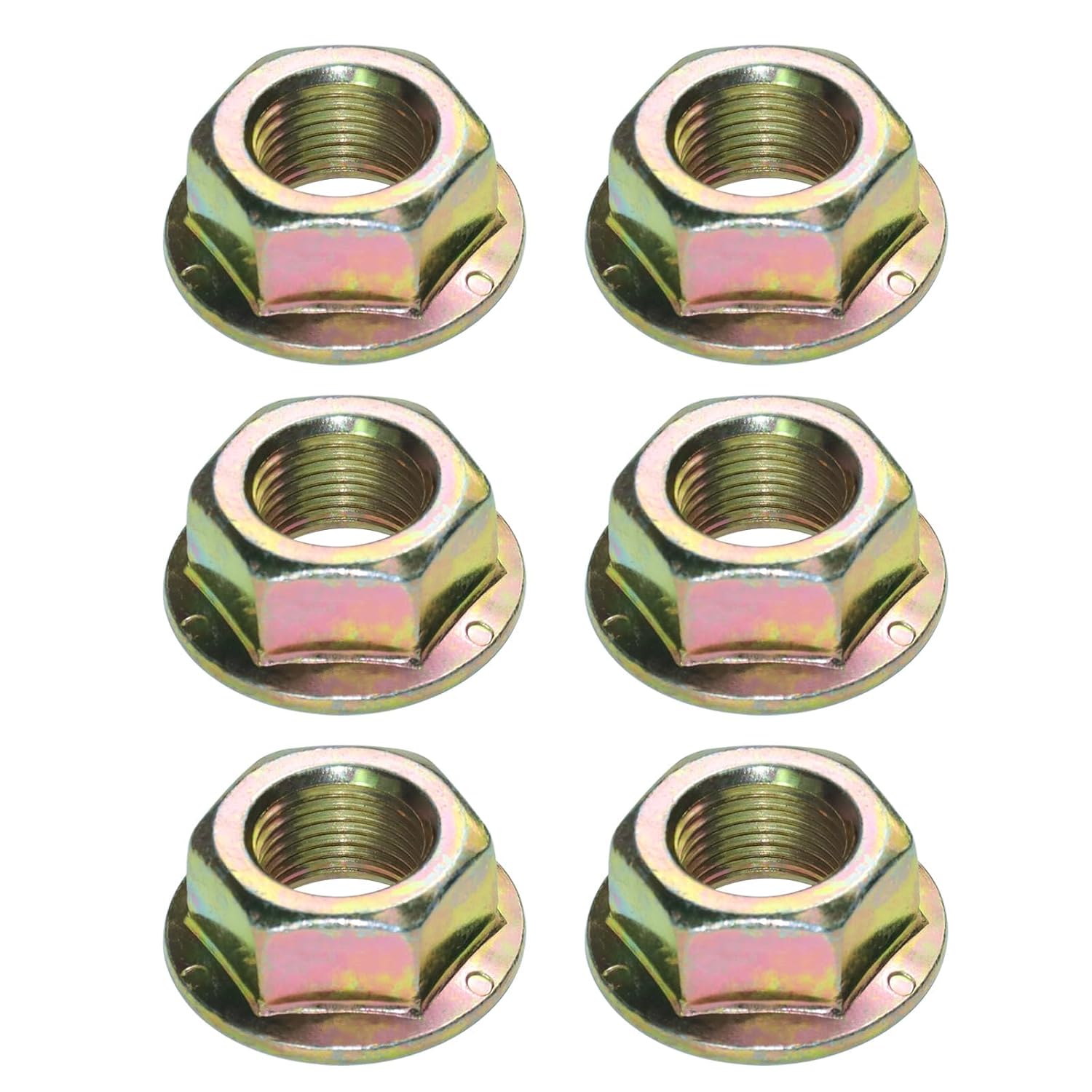 Spindle Blade Nuts of Hex Flanged, 5/8"-18 Thread.Replaces 712-0417, 753-05549, 912-0417A for Cub Cadet,Zero Turn Mower RZT50, MTD, White, Toro, Troy Bilt Garden Tractors (6pcs Pack)