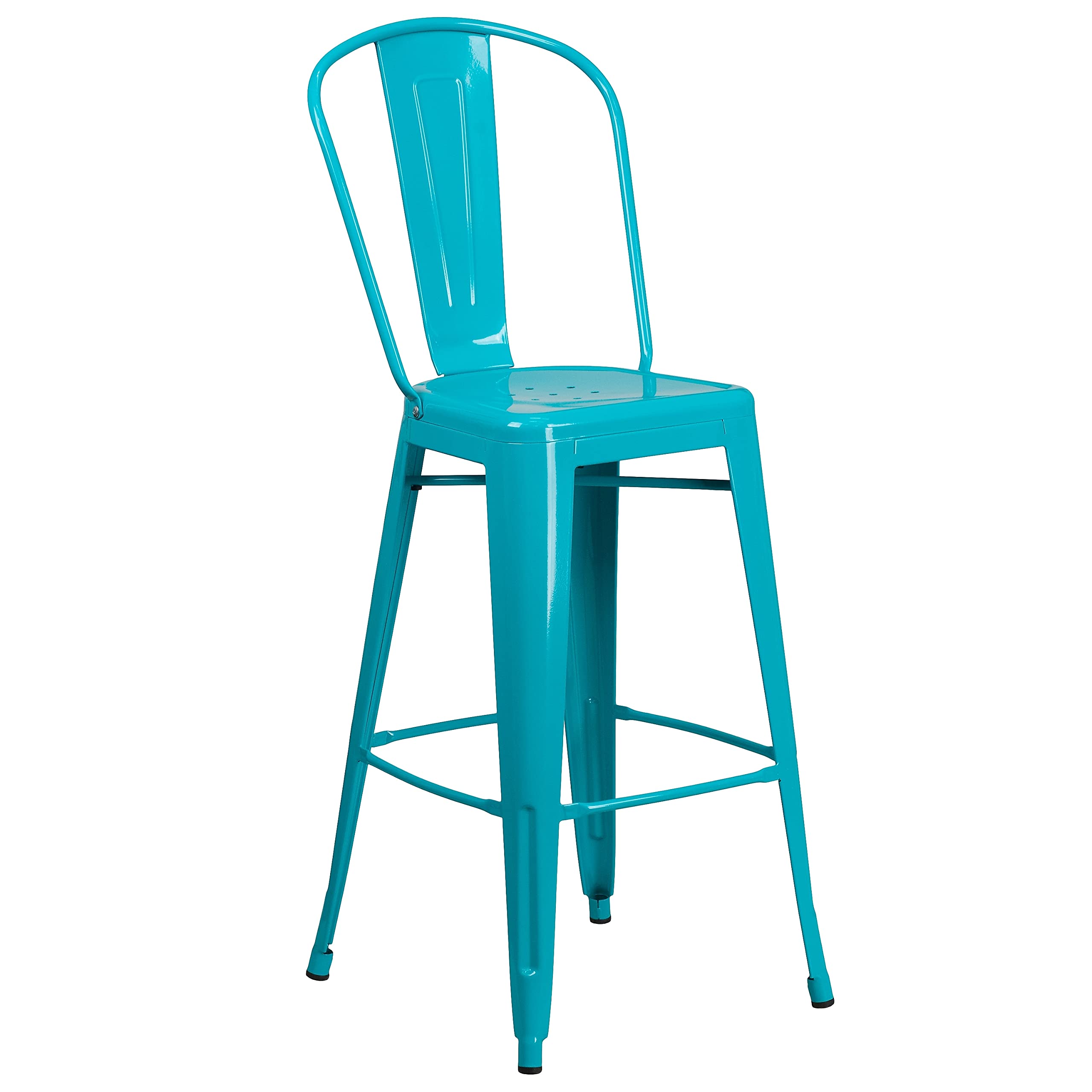 Flash Furniture Crystal Teal-blue / Set of 1 / Metal Seat Barstools
