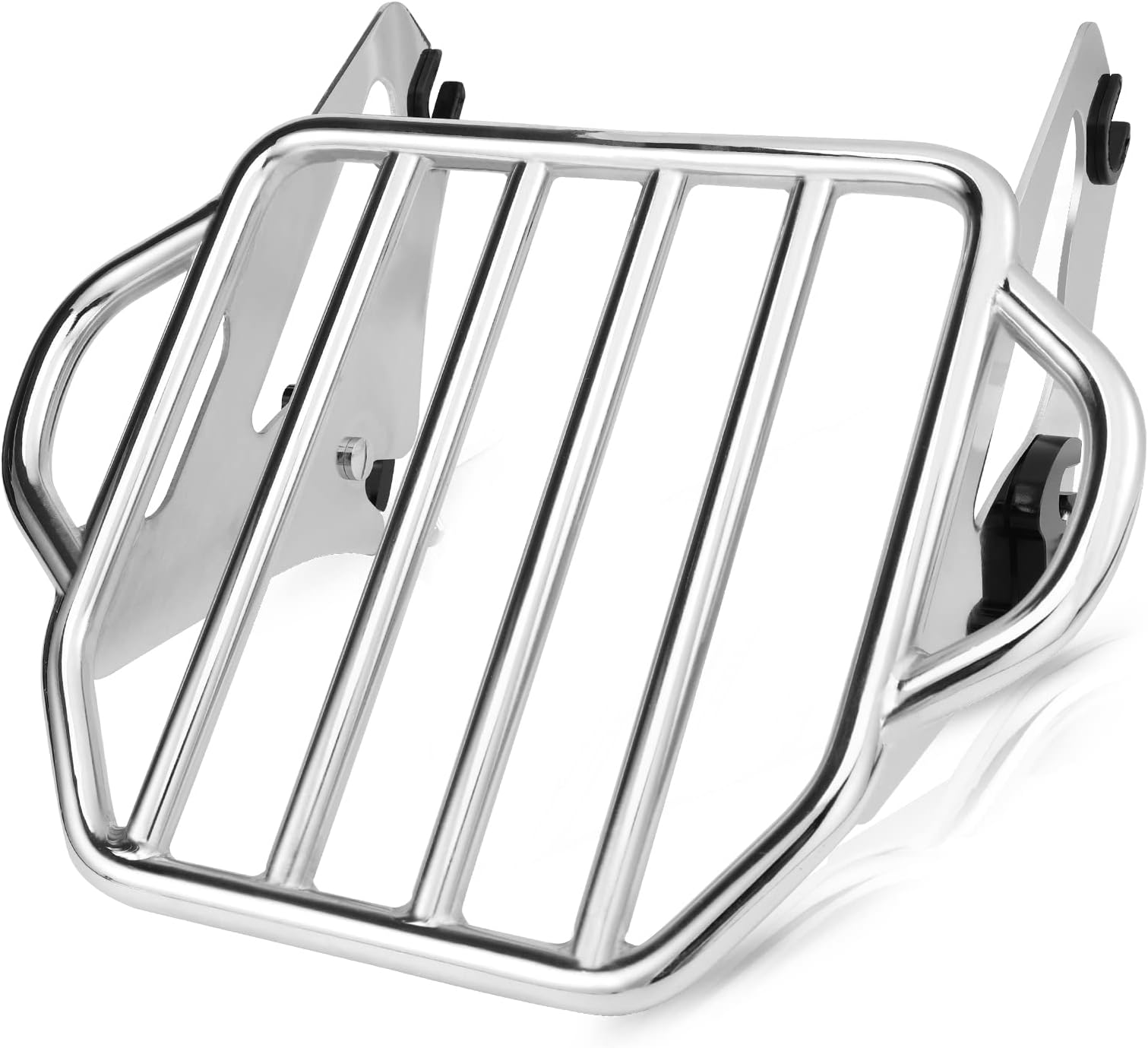 Chrome Detachable Two-Up Luggage Rack Motorcycle Rear Mounting Rack Compatible with Harley Davidson Street Glide Touring Road King Street Electra Glide 2009-2023