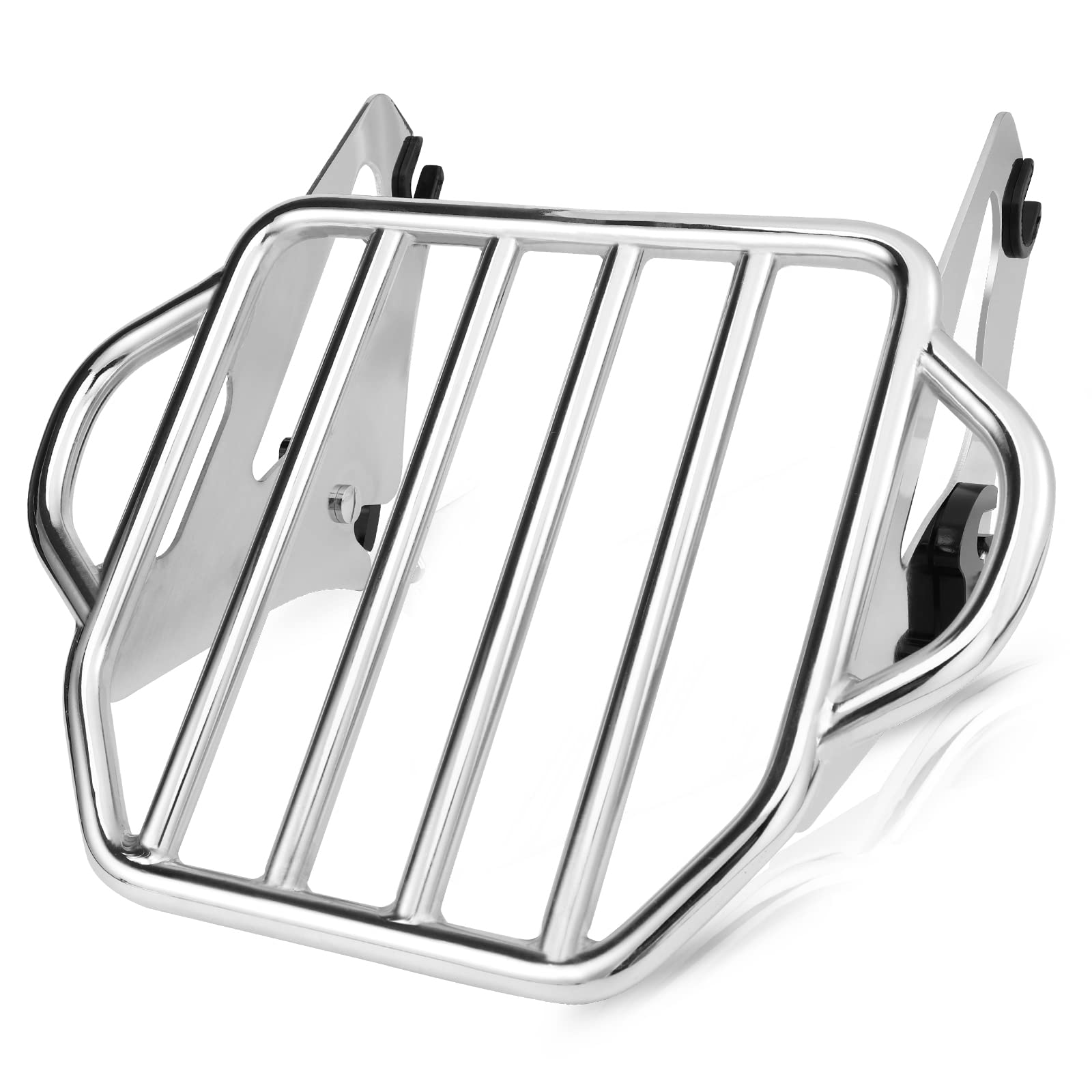 Chrome Detachable Two-Up Luggage Rack Motorcycle Rear Mounting Rack Compatible with Harley Davidson Street Glide Touring Road King Street Electra Glide 2009-2023