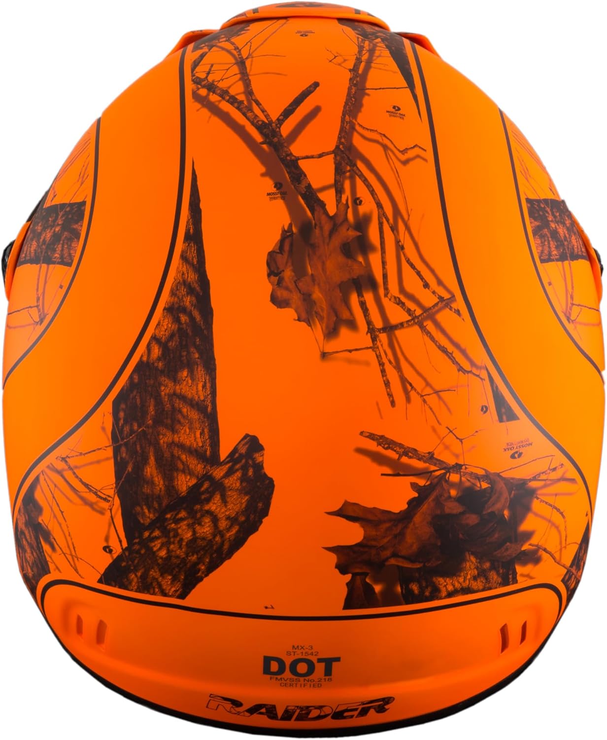 Raider Ambush Mossy Oak Unisex-Adult MX Off-Road Helmet (Blaze Orange Break-Up Infinity Camo, XX-Large)