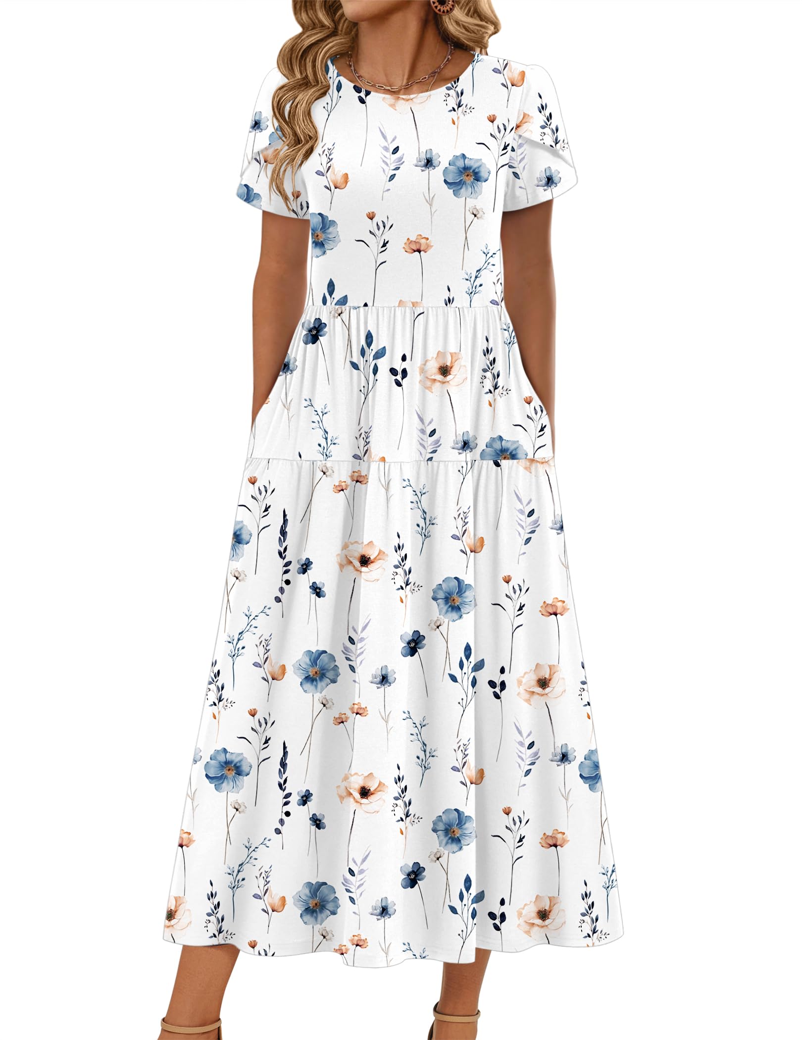 Zeagoo Bohemian Floral Maxi Dress