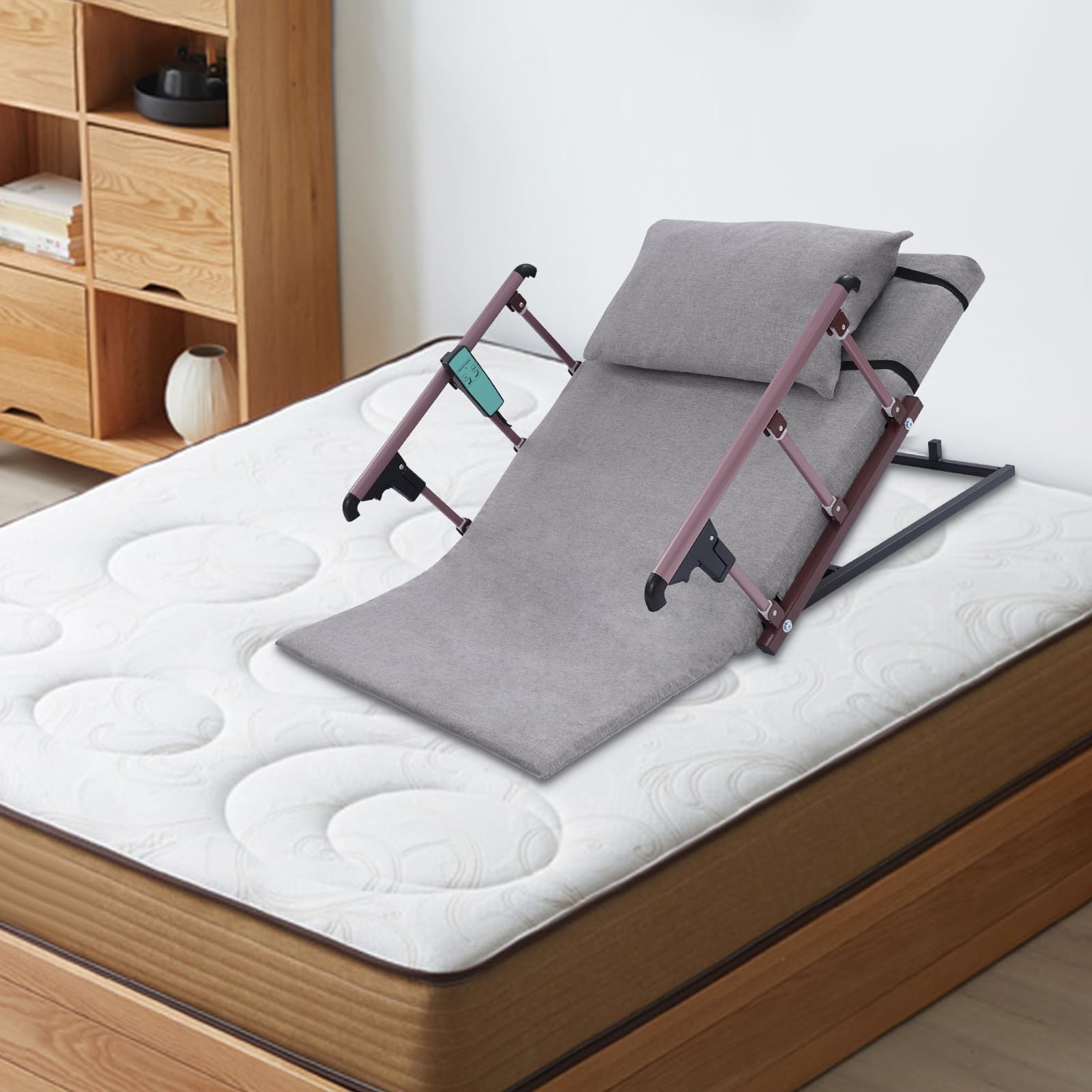 Dossier électrique de lit élévateur, pour personnes âgées et lits de soins, télécommande, capacité de charge de 350 kg, inclinaison à 80 °, housse de matelas réglable électrique, avec accoudoir