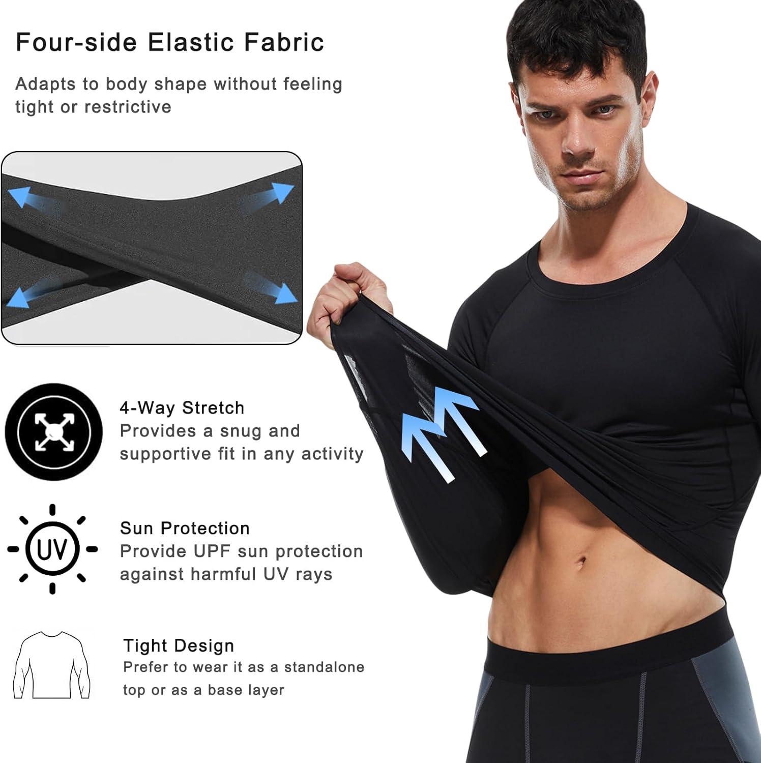 SPVISE Cool Dry Compression Shirt for Men Long Sleeve Workout Running T-Shirt Gym Tops Breathable Sports Baseball Undershirts - Image 6