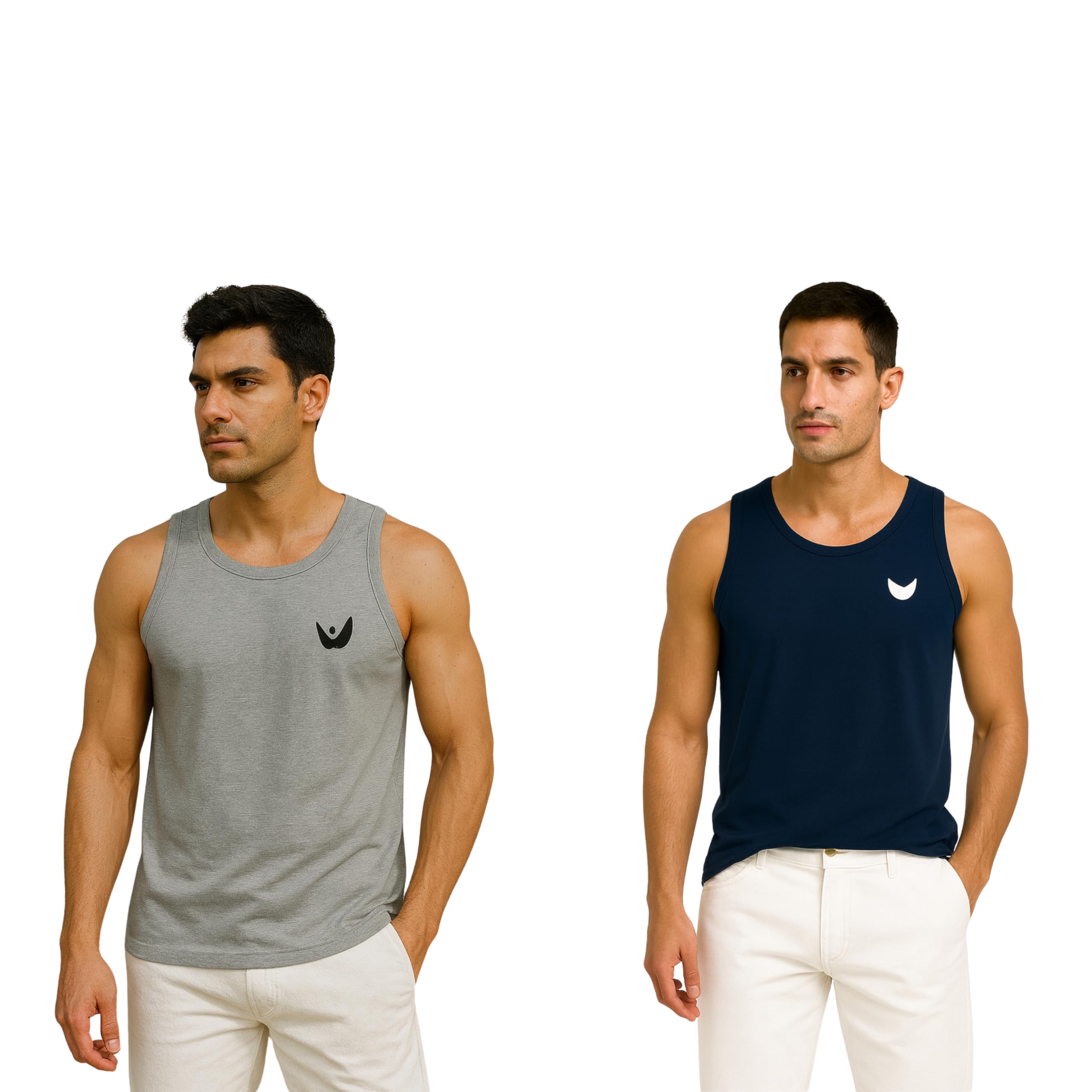 vista lifestyle Sleeveless Breathable Lightweight Comfortable Gym Wear Combo Vests for Men-picture-14