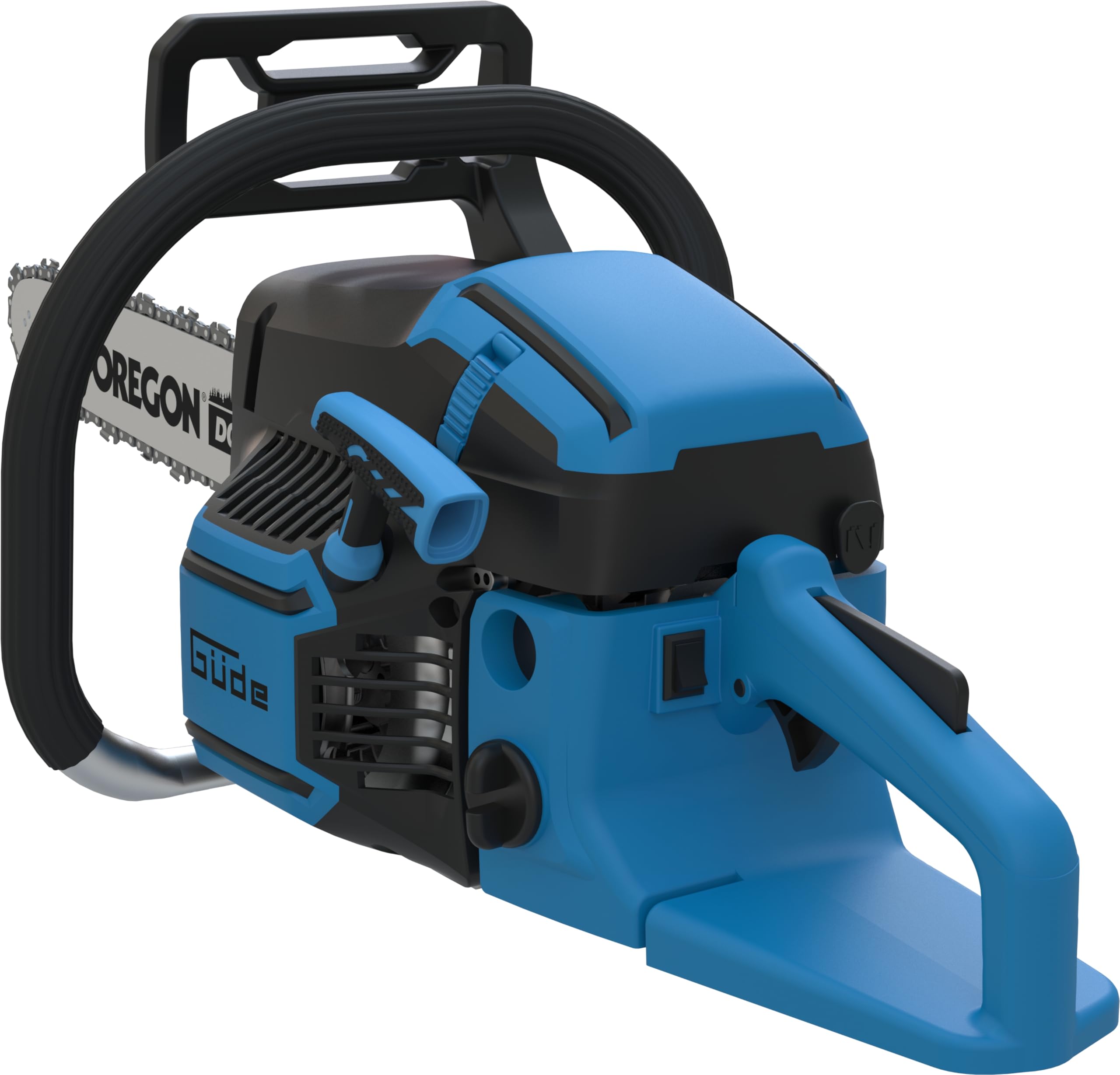 Güde Benzin-Kettensäge KS 500-62 (62 cm³ Hubraum, 48 cm Schnittlänge, 2,85 kW / 3,9 PS Motorleistung, GS-geprüft, 22 m/s max. Kettengeschwindigkeit, Leichtstartsystem, inkl. Oregon Schwert & Kette)
