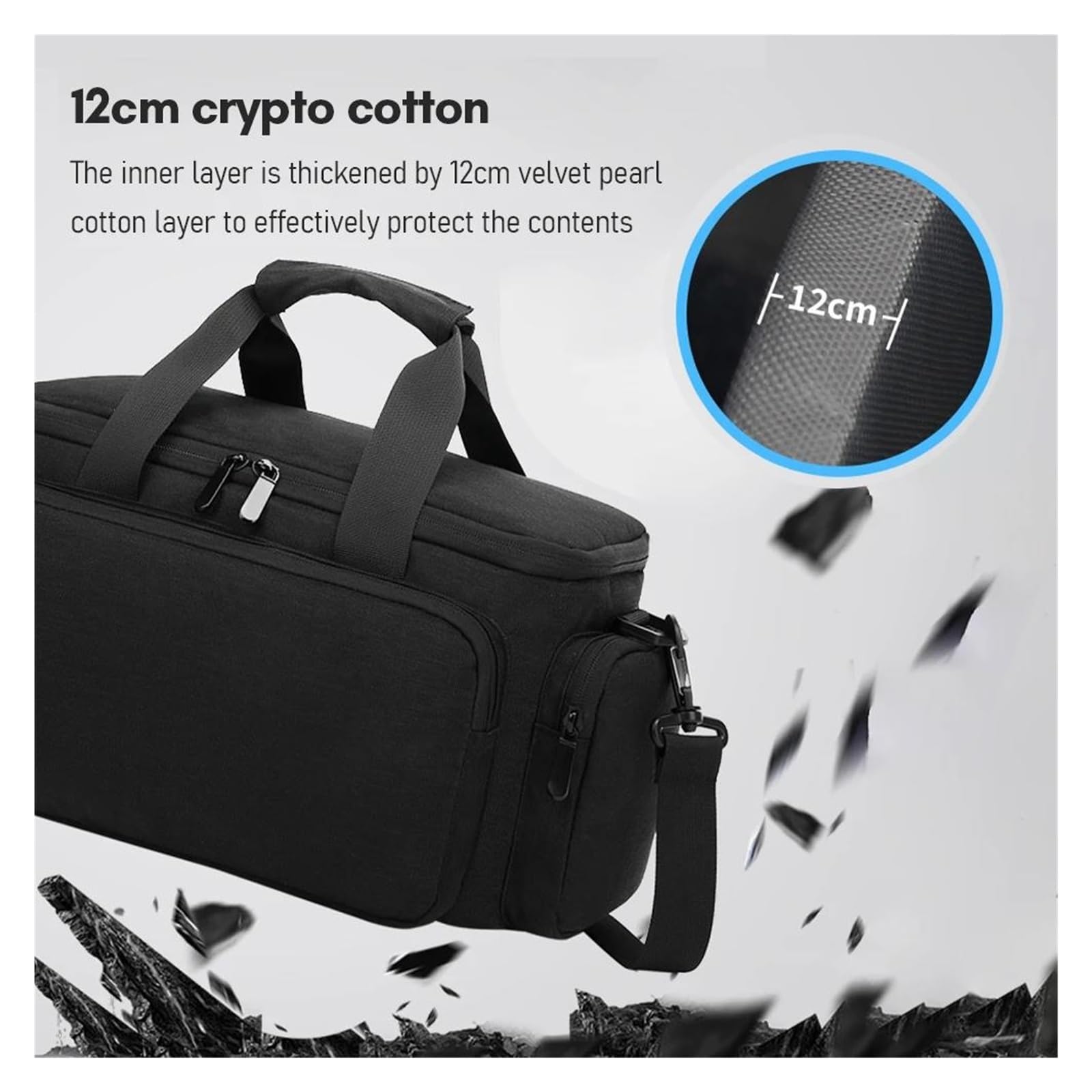 Zaino macchina fotografica per drone DSLR Borsa fotografica da viaggio, borsa a tracolla, impermeabile e antiurto per fotocamera mirrorless con divisori rimovibili e tracolla.