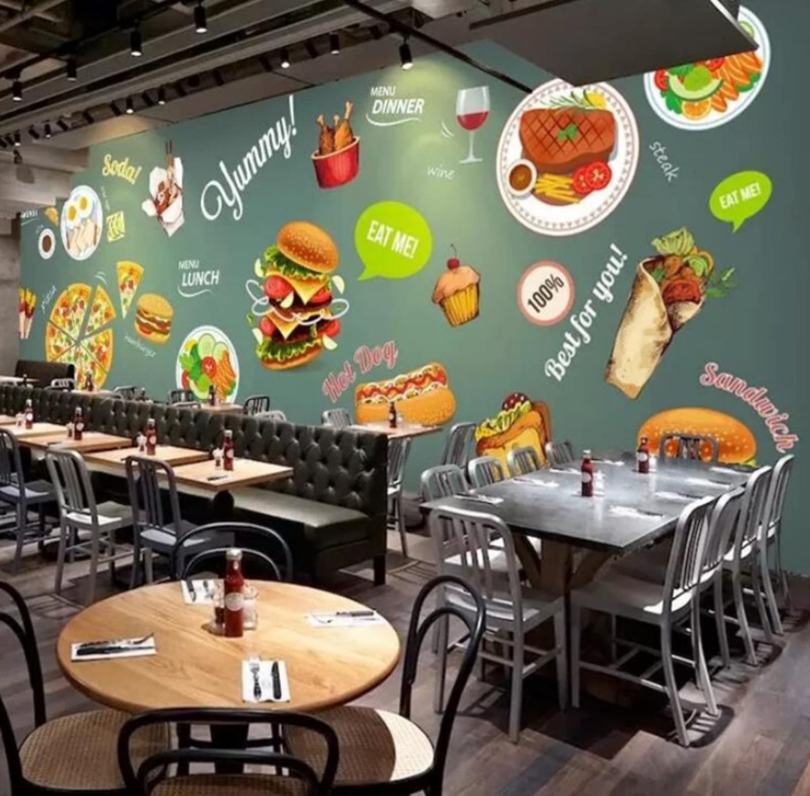 Restaurant Background Pattern Food Pattern Wallpaper