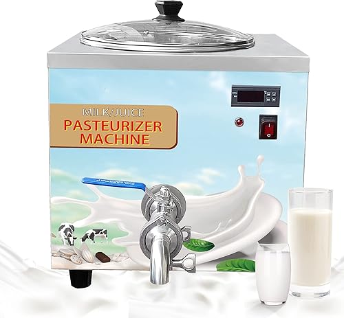 Mvckyi Máquina de pasteurización comercial de encimera para jugo de agua con leche, mezcla de helado de 14 litros, equipo de desinfección de